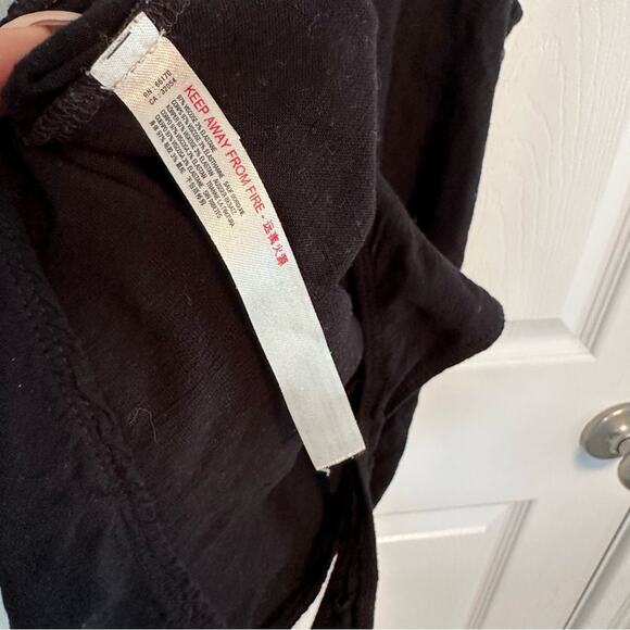 FREE PEOPLE Larissa Black Bodysuit size Medium ribbed knit - Picture 10 of 13